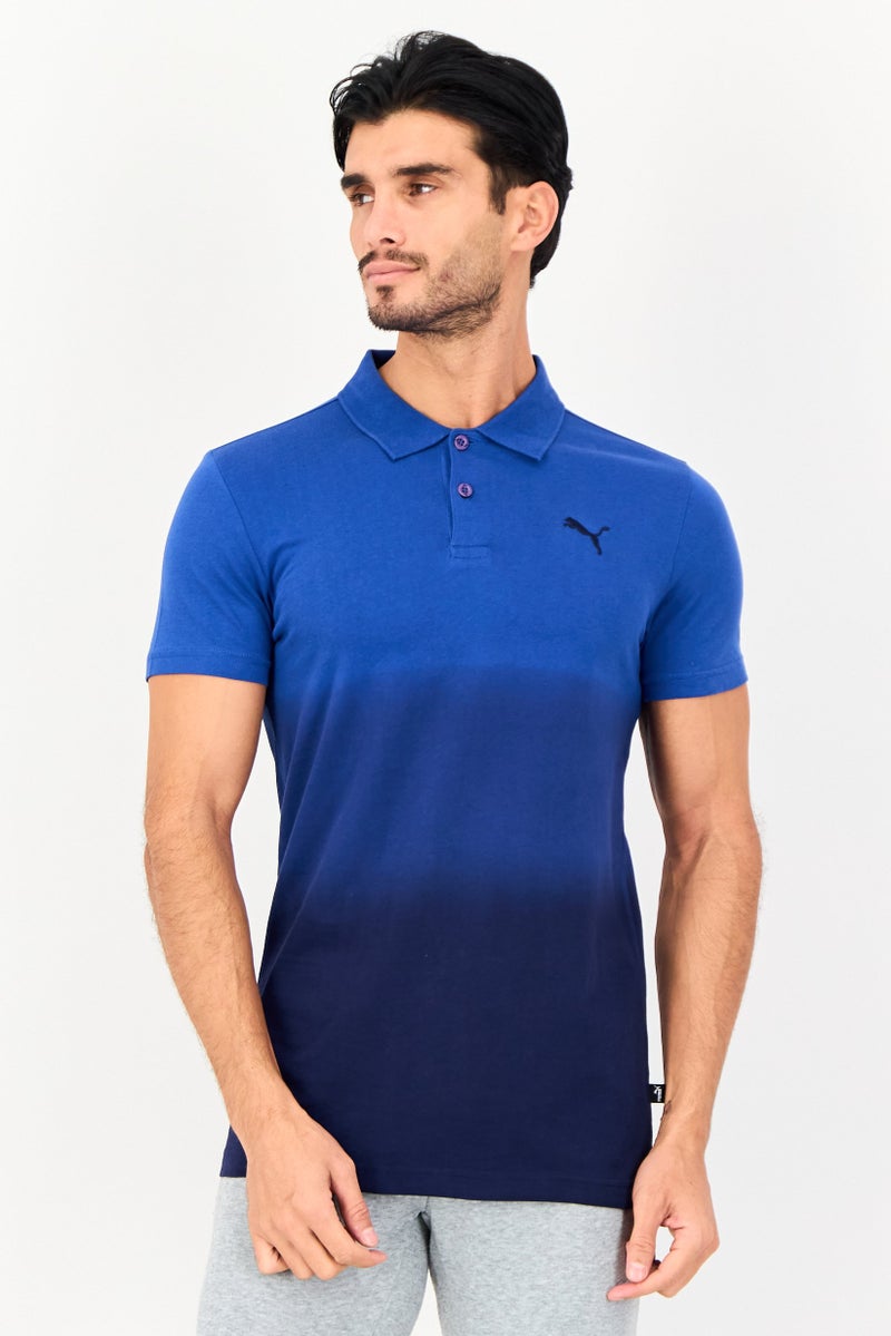 PUMA Men Slim Fit Short Sleeve Outdoor Polo Shirt, Blue - Image 1